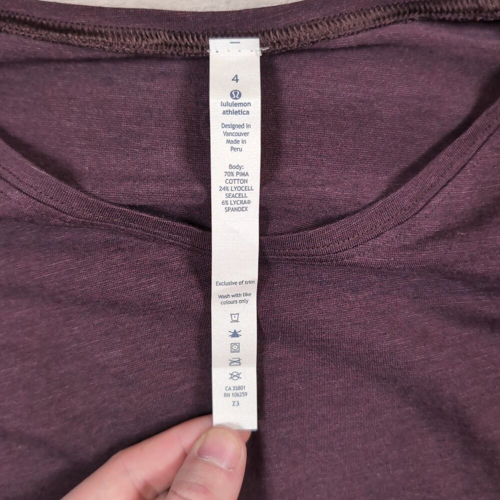 Lululemon Weekend Long Sleeve Tee Womens 4 Purple NWT New Summer Lightweight - Picture 3 of 12